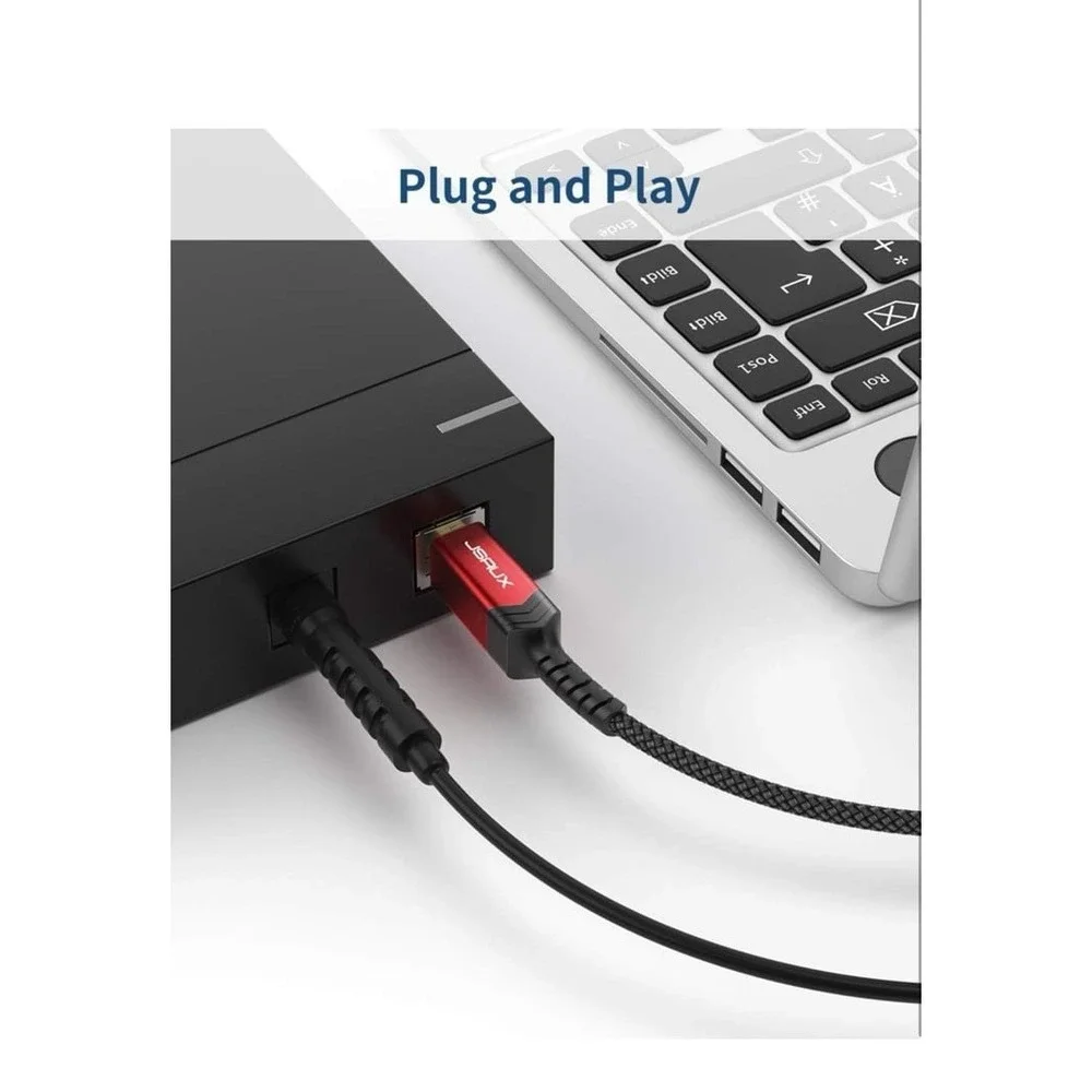 JSAUX USB B 3.0 Cable, USB-A Male to USB-B 3.0 Male (6.6ft/2M) USB 3.0 Type B Up